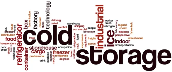 Cold Storage Warehouse Word Cloud Infographic Thumbnail | Warehouse Finder