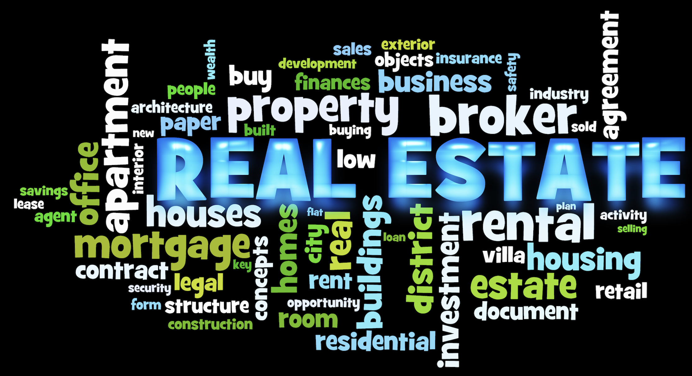 Real Estate Word Cloud Infographic Image