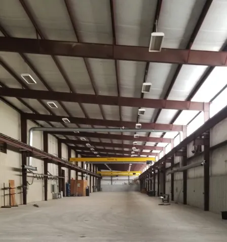 This is a photo of the inside of a building of our Affiliate's Crane-Served Warehouse for Lease in Katy, Texas.