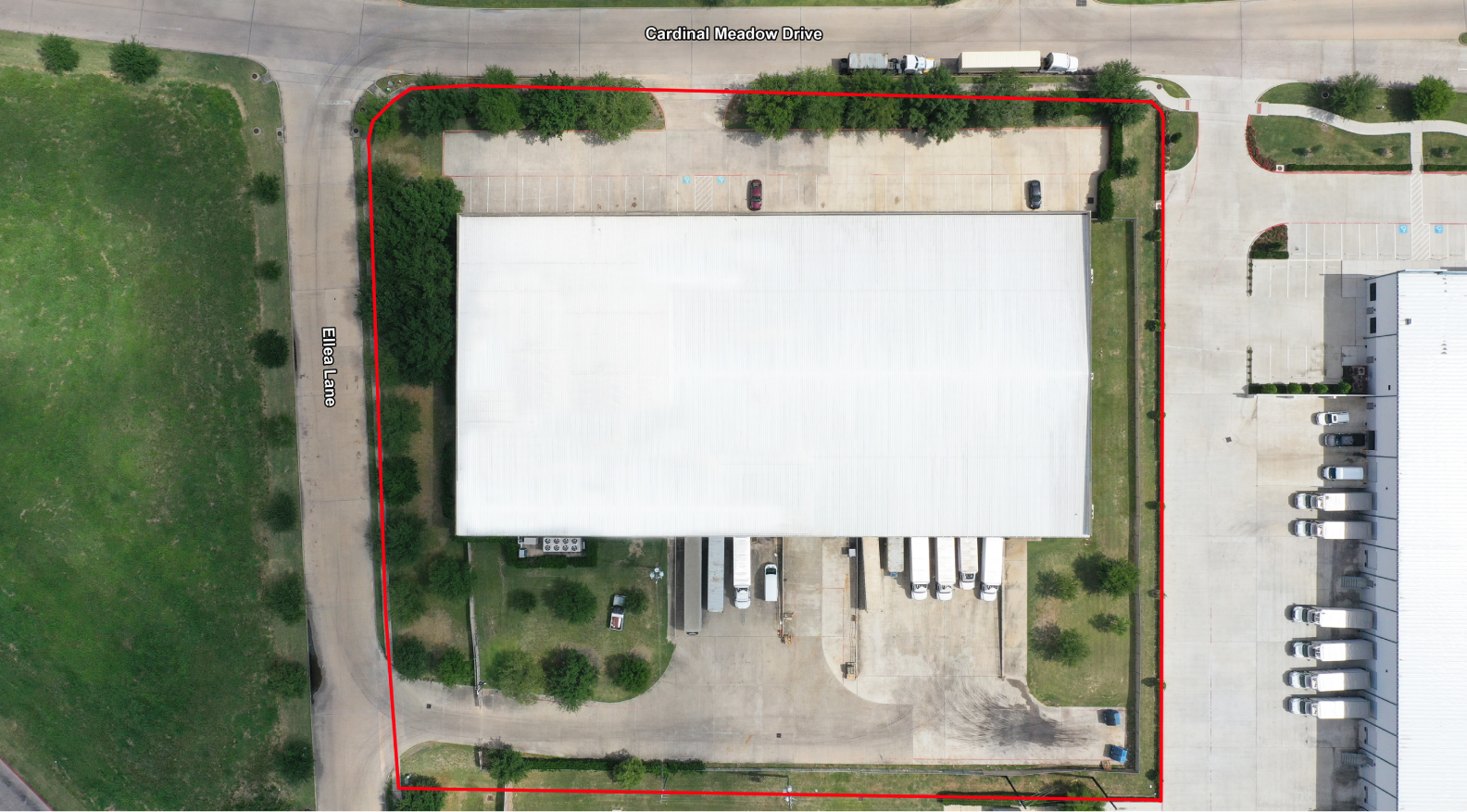 Estimate of Property Line for 12501 Cardinal Meadow Drive Freezer/Cooler Listing | Warehouse Finder