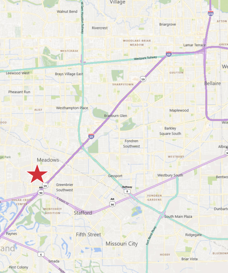 Map Showing Location for 12501 Cardinal Meadow Drive Freezer/Cooler Listing | Warehouse Finder