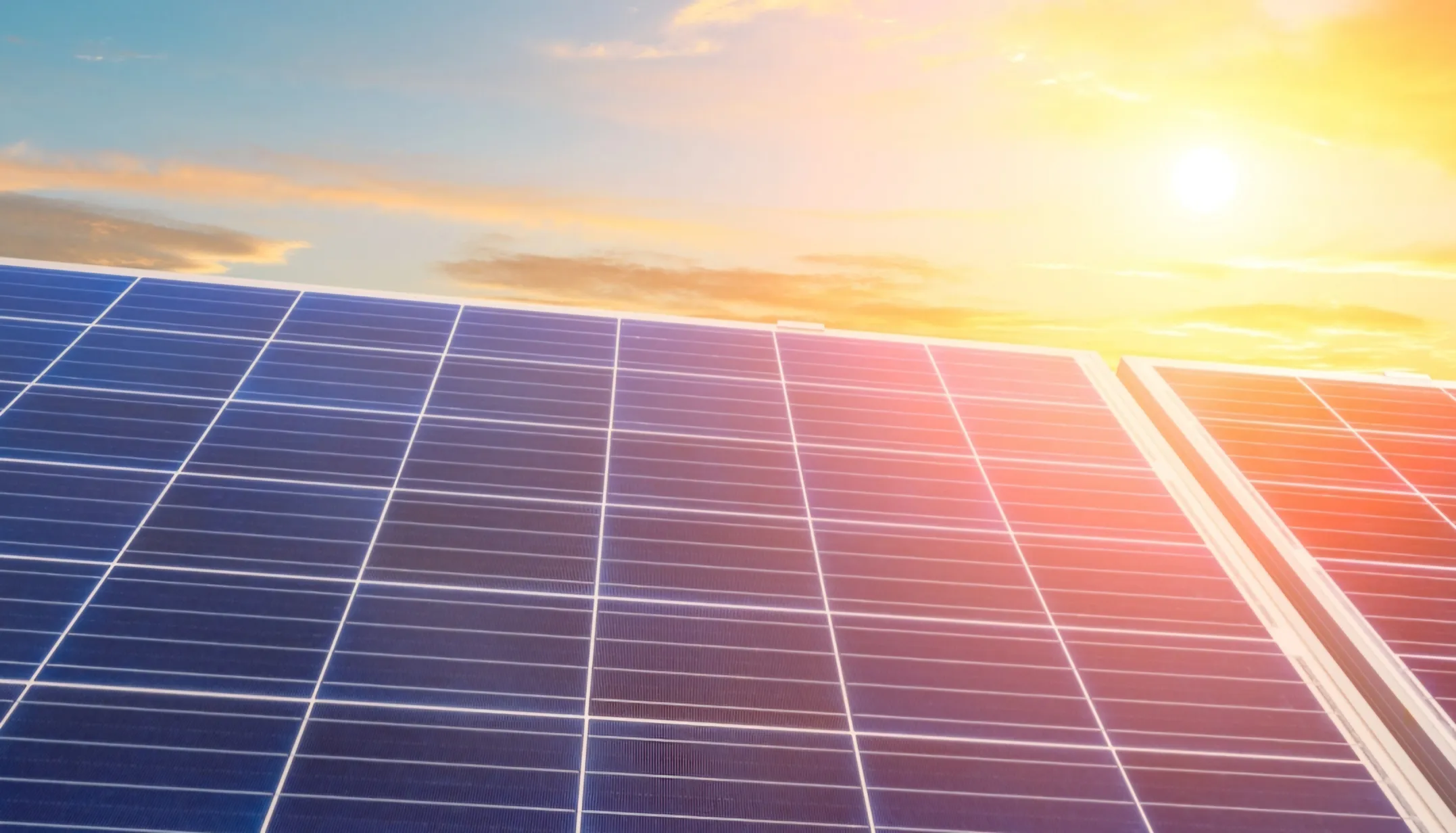 A photo showing solar panels in the sunlight | Warehouse Finder