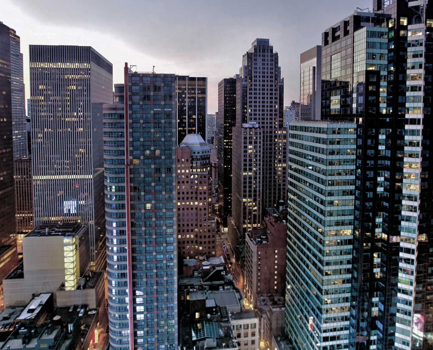 Tag Lines over Downtown Buildings