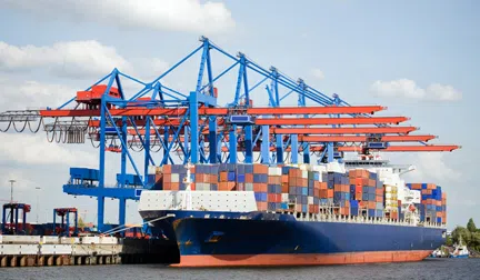 Port of Houston - Ship and Cranes